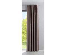 Gardinenbox Verdunkelungsvorhang »Palermo Dark« HxB 250x140 cm Taupe Matt Blickdicht Lichtundurchlässig Verdeckte Schlaufen Kräuselband Raffhalter Fleecerücken, 100002652-ama