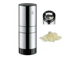 WMF Gourmet Knoblauchschneider, 15 cm, Cromargan Edelstahl poliert, schneidet Knoblauch in kleine Würfel, Verschlussdeckel