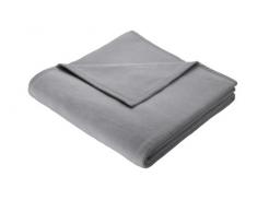 Biederlack Kuscheldecke Grau 150 x 200 cm, Sofadecke Baumwolle 60%