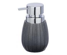 WENKO 23318100 Schaumspender Cantaloup, Seifenschaumspender Fassungsvermögen: 0,3 l, Polyresin, 9 x 15,5 x 10,5 cm, anthrazit