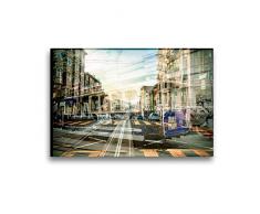 Calvendo Premium Textil-Leinwand 45 cm x 30 cm quer, San Francisco | Wandbild, Bild auf Keilrahmen, Fertigbild auf echter Leinwand, Leinwanddruck Orte Orte
