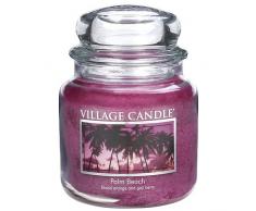 Village Candle Palmenstrand Duftkerze im Glas, 454 g, violett, 10.3 x 10.1 cm