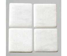 MosaixPur 20 x 20 x 4 mm 200 g 45-TLG. Natur Stein Mosaik Fliesen, weiß Marmor