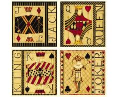 CoasterStone as1285 Dan dipaolo-Game Karten Sammlung saugfähig Untersetzer, 4–1/4-Zoll, 4 Stück