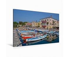 Calvendo Premium Textil-Leinwand 120 cm x 80 cm Quer Bardolino - Gardasee-Impressionen | Wandbild, Bild auf Keilrahmen, Fertigbild auf Echter Leinwand, Leinwanddruck