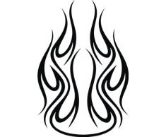 INDIGOS 4051095093367 Wandtattoo w676 Flamme 96 x 53 cm Wandaufkleber in 3 Größen, silber