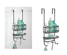 InterDesign 64377EU York Dusch-Caddy zum Hängen über die Tür, mattschwarz
