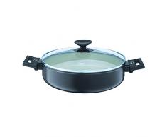 Berndes Alu Specials Smart Schmorkasserolle 28 cm mit Glasdeckel, 013267, Aluminium, weiß, Keramik, 4,2 Liter