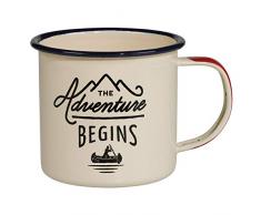 Gentleman s Hardware Creme Emaille Becher, Weiß