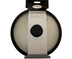 MM Spezial Glasdeckel, Glas, schwarz, 28 x 28 x 10 cm