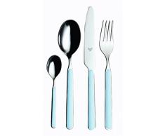 Mepra SPA 10A622024 Besteckgarnitur, Design Millenium, Himmelblau, 24-teilig