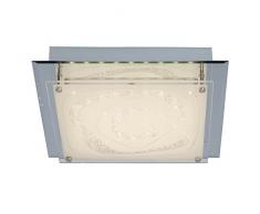 Brilliant Fantasie LED Deckenleuchte Wandleuchte 34x34cm quadratisch Kristall-Optik spiegel/chrom Glas 1700 Lumen, LED integriert