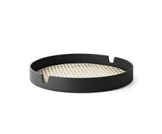 Norman Copenhagen Salon Tablett, Holz, schwarz, Ø35cm