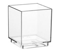Papstar Fingerfood Schalen / Plastikschalen, eckig (30 Stück) ca. 55 ml, 4.7 x 4.2 x 4.2 cm, glasklar, stabil und formschön, vielseitig z.B. für Gartenparty oder Geburtstag, #10524