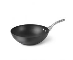 Calphalon Omelette-Bratpfanne aus Harteloxiertem Aluminium, Antihaftbeschichtung, 25,4 cm und 30,5 cm, Schwarz Flat-Bottom Wok 10-inch schwarz