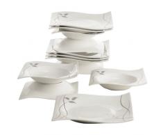 Maxwell & Williams RP70912 Leaves-in-Motion Tafelset, Tafelservice, Geschirrset, 12-teilig, in Geschenkbox, Porzellan