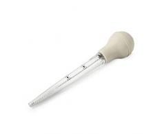 Zeal Bratenspritze mit Reinigungsbürste, Silikon und Acryl, Silikon, cremefarben, 25 cm