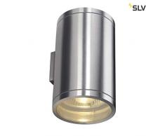 SLV ROX WALL OUT UP/DOWN Outdoor-Lampe Aluminium/Glas Silber Lampe außen, Aussen-Lampe