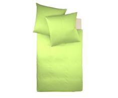 Fleuresse Colours Bettwäsche, Uni-Mako-Satin, apfelgrün, 200 x 200 cm