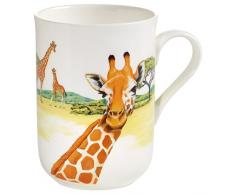 Maxwell & Williams Animals of The World Giraffe, Geschenkbox, Porzellan, PBA0003 Becher, weiß, bunt, 10.5 x 7.5 x 10.5 cm