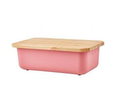 Magu Brotkasten Natur-Design rot