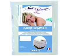 Nuit de France 329371 Dekorativer Matratzenschoner, Baumwolle, Ecru, Elfenbein, 80 x 190 cm