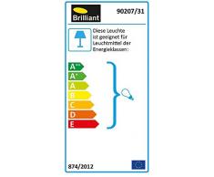 Brilliant Murcia Wand und Deckenleuchte, 1x E27 maximum 60 W, Metall Glas, messing antik 90207/31