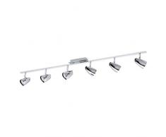 EGLO CORBERA Spot, Deckenleuchte 6-flammig, Stahl, GU10, 3 W, chrom