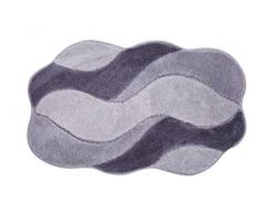 Grund Badteppich 100% Polyacryl, ultra soft, rutschfest, ÖKO-TEX-zertifiziert, 5 Jahre Garantie, CARMEN, Badematte 70x120 cm, grau