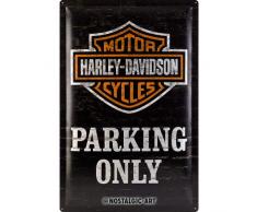 Nostalgic-Art 24010, Harley-Davidson Parking Only, Blechschild 40x60 cm, Metall, bunt, 40 x 60 x 0.2 cm