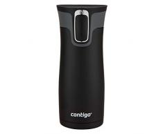Contigo Thermobecher West Loop Autoseal, Edelstahl Isolierbecher, Reisebecher, Kaffebecher To Go, auslaufsicher, 100% dicht, hält bis zu 5h heiß/12h kalt, 470 ml, BPA frei, Black