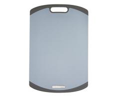 Kitchen Craft Schneidebrett Master Class antirutsch 46x30cm aus Polypropylen in grau/schwarz, 12 x 17 x 22 cm