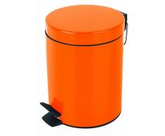 Spirella Kosmetikeimer Sydney Orange Mülleimer Treteimer Abfalleimer - 3 Liter – mit herausnehmbaren Inneneimer