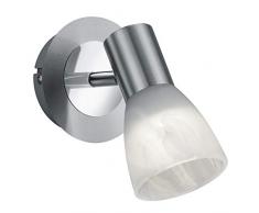 Trio Leuchten LED-Spot Levisto in Nickel matt, Glas alabasterfarbig weiß 871010107