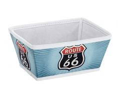 WENKO 21615100 Aufbewahrungskorb Vintage Route 66 S - Badkorb, Polypropylen, 19.5 x 9 x 15 cm