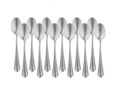 Amazonbasics - Kaffeelöffel aus Edelstahl, Rundzacken-Design, 12er-Pack