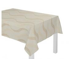 Wirth Tischdecke Lupara mit Kuvertsaum, Polyester, Beige, 130 x 220 cm