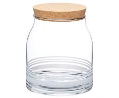 Kitchen Craft Natural Elements Glas Lebensmittel Vorratsdose, transparent, 2,5 Liter