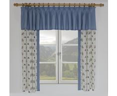 Wirth Vorhang, Baumwoll-Mischgewebe, Blau, 225/132 cm