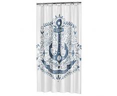 Sealskin Textil Duschvorhang Anchor, Farbe: Blau, B x H: 180 x 200