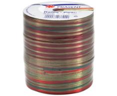 Unbekannt Geschenkband Raffia Multi 50m rt/gl meta