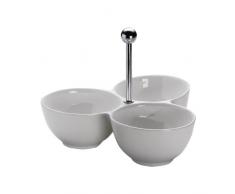 Maxwell & Williams AA3939S Gifts Snackbar, Dipschale, Snackschale, Servierschale, mit Griff aus Edelstahl, in Geschenkbox, Porzellan / Metall