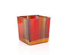 Angela neue Wiener Werkstaette Windlicht, Glas, bunt, 10x10x10 cm