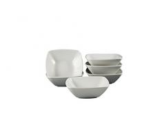 CreaTable 12331, Serie Victoria weiß, Geschirrset Müslischalen 14cm 6 teilig