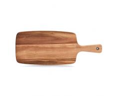 Zeller 25552 Schneidebrett mit Griff, Akazie, 52 x 20,5 x 1,2 cm