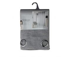 Douceur dIntérieur Ösenvorhang Polyester Bedruckt 140 x 0,1 cm, Polyester, grau, 240x140x0.1 cm