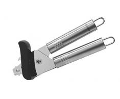 Fackelmann Dosenöffner OVALGRIFF, praktischer Konservenöffner aus Edelstahl, Universalöffner mit ergonomischem Griff (Farbe: Silber), Menge: 1 Stück