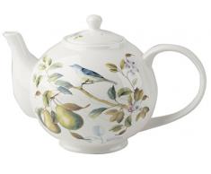 Die englische Tabelle Spring Fruits Teekanne, aus/weiß