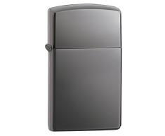 Zippo 60001182 Slim Black Ice Feuerzeug, Messing, Schwarz, one Size