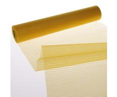Deko AS GmbH Streifenorganza Tischband - Sonnengelb - 28 cm x 15 m - 70 280 022